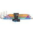 Набір Г-подібних ключів WERA 3950/9 Hex-Plus Multicolour HF Stainless 1, метричних, нержавіюча сталь, з фіксуючою функцією, 05022699001