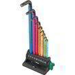 Набір Г-подібних ключів WERA 950/9 Hex-Plus Multicolour 3, пластиковий тримач, 05133165001