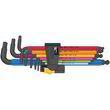 Набір Г-подібних ключів WERA, 950/9 Hex-Plus Multicolour Imperial 2, дюймових, BlackLaser, 05022640001