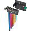 Набор Г-образных ключей WERA 950/9 Hex-Plus Multicolour 3, пластиковый держатель, 05133165001. Фото-2